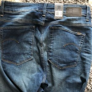 Blue faded Super Skinny G Star Raw Jeans